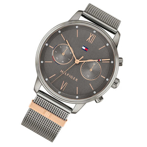 Buy Shop Tommy Hilfiger Blake Quartz Grey Dial Silver Mesh Bracelet Watch for Men - 1782304 USA Online