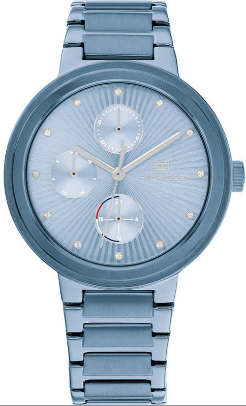 Buy Shop Tommy Hilfiger Joy Chronograph Blue Dial Blue Steel Strap Watch For Women - 1782535 USA Online