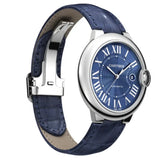 Buy Shop Cartier Ballon Bleu De Cartier Blue Dial Blue Leather Strap Watch for Men - WSBB0027 USA Online
