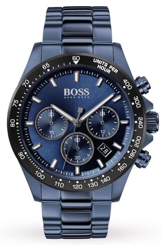 Buy Shop Hugo Boss Hero Sport Lux Blue Dial Blue Steel Strap Watch for Men - 1513758 USA Online