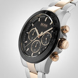 Buy Shop Hugo Boss Here Chronograph Black Dial Two Tone Steel Strap Watch for Men - 1513757 USA Online