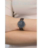 Buy Shop Daniel Wellington Classic Petite York Black Dial Brown Leather Strap Watch For Women - DW00100170 USA Online