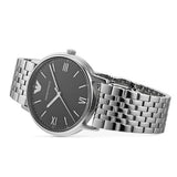 Buy Shop Emporio Armani Kappa Black Dial Silver Steel Strap Watch For Men - AR11152 USA Online