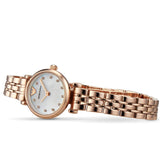 Buy Shop Emporio Armani Gianni T-Bar Mother of Pearl Dial Rose Gold Steel Strap Watch For Women - AR11203 USA Online