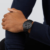 Buy Shop Emporio Armani Renato Chronograph Black Dial Black Nylon Strap Watch For Men - AR11457 USA Online