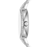 Buy Shop Emporio Armani Cleo Crystals Mother Of Pearl Dial Silver Steel Strap Watch For Women - AR11484 USA Online