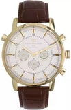 Buy Shop Tommy Hilfiger Harrison White Dial Brown Leather Strap Watch for Men - 1790874 USA Online