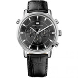 Buy Shop Tommy Hilfiger Harrison Chronograph Black Dial Black Leather Strap Watch for Men - 1790875 USA Online