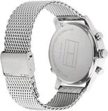 Buy Shop Tommy Hilfiger Harrison Quartz Grey Dial Silver Mesh Bracelet Watch for Men - 1790877 USA Online