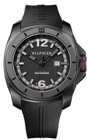 Buy Shop Tommy Hilfiger Windsurf Black Dial Black Rubber Strap Watch for Men- 1791114 USA Online