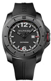Buy Shop Tommy Hilfiger Windsurf Black Dial Black Rubber Strap Watch for Men- 1791114 USA Online