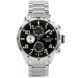 Buy Shop Tommy Hilfiger Cool Sport Multifunction Black Dial Silver Steel Strap Watch for Men - 1791141 USA Online