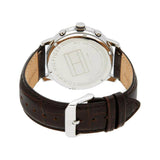 Tommy Hilfiger Deacon White Dial Brown Leather Strap Watch for Men - 1791550