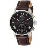 Buy Shop Tommy Hilfiger Aiden Quartz Black Dial Brown Leather Strap Watch for Men - 1791309 USA Online