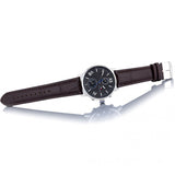 Buy Shop Tommy Hilfiger Aiden Quartz Black Dial Brown Leather Strap Watch for Men - 1791309 USA Online