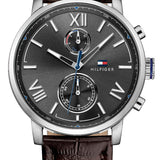 Buy Shop Tommy Hilfiger Aiden Quartz Black Dial Brown Leather Strap Watch for Men - 1791309 USA Online