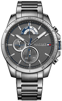 Buy Shop Tommy Hilfiger Decker Quartz Black Dial Black Steel Strap Watch for Men - 1791347 USA Online