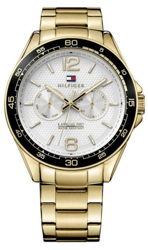 Buy Shop Tommy Hilfiger Sport White Dial Gold Steel Strap Watch for Men - 1791365 USA Online