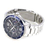 Buy Shop Tommy Hilfiger Erik Chronograph Blue Dial Silver Steel Strap Watch for Men - 1791366 USA Online