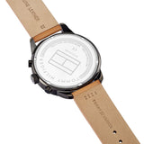 Buy Shop Tommy Hilfiger James Quartz Black Dial Brown Leather Strap Watch For Men - 1791486 USA Online