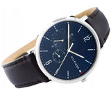 Buy Shop Tommy Hilfiger Cooper Blue Dial Brown Leather Strap Watch for Men - 1791508 USA Online
