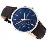 Buy Shop Tommy Hilfiger Cooper Blue Dial Brown Leather Strap Watch for Men - 1791508 USA Online