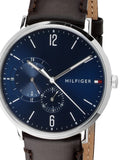 Buy Shop Tommy Hilfiger Cooper Blue Dial Brown Leather Strap Watch for Men - 1791508 USA Online