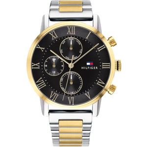 Buy Shop Tommy Hilfiger Analog Black Dial Two Tone Steel Strap Watch for Men - 1791539 USA Online