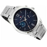 Buy Shop Tommy Hilfiger Deacan Blue Dial Silver Steel Strap Watch for Men - 1791551 USA Online