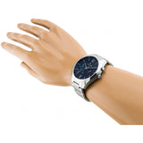 Buy Shop Tommy Hilfiger Deacan Blue Dial Silver Steel Strap Watch for Men - 1791551 USA Online