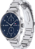 Buy Shop Tommy Hilfiger Deacan Blue Dial Silver Steel Strap Watch for Men - 1791551 USA Online