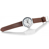 Buy Shop Tommy Hilfiger Multi Function Quartz White Dial Brown Leather Strap Watch for Men - 1791614 USA Online