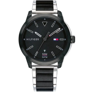 Buy Shop Tommy Hilfiger Sneaker Quartz Black Dial Two Tone Steel Strap Watch for Men - 1791619 USA Online