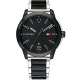 Buy Shop Tommy Hilfiger Sneaker Quartz Black Dial Two Tone Steel Strap Watch for Men - 1791619 USA Online