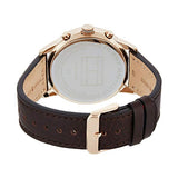 Buy Shop Tommy Hilfiger Multi Function Chronograph Black Dial Brown Leather Strap Watch for Men - 1791631 USA Online