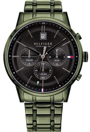 Buy Shop Tommy Hilfiger Quartz Black Dial Black Steel Strap Watch for Men - 1791634 USA Online