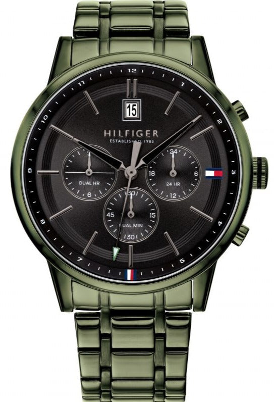 Buy Shop Tommy Hilfiger Quartz Black Dial Black Steel Strap Watch for Men - 1791634 USA Online