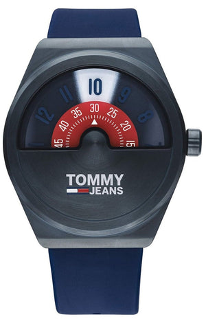 Buy Shop Tommy Hilfiger Monogram Pop Quartz Blue Dial Blue Silicone Strap Watch For Men - 1791775 USA Online