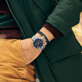 Buy Shop Tommy Hilfiger Mason Quartz Blue Dial Silver Steel Strap Watch for Men - 1791788 USA Online