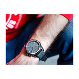 Buy Shop Tommy Hilfiger Mason Black Dial Black Rubber Strap Watch for Men - 1791792 USA Online