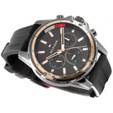 Buy Shop Tommy Hilfiger Mason Black Dial Black Rubber Strap Watch for Men - 1791792 USA Online