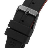 Buy Shop Tommy Hilfiger Mason Black Dial Black Rubber Strap Watch for Men - 1791793 USA Online