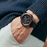 Buy Shop Tommy Hilfiger Mason Black Dial Black Rubber Strap Watch for Men - 1791793 USA Online