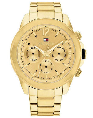 Buy Shop Tommy Hilfiger Lars Chronograph Gold Dial Gold Steel Strap Watch For Men - 1792060 USA Online