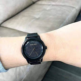 Buy Shop Michael Kors Kinley Silver Dial Black Steel Strap Watch for Women - MK5999 USA Online