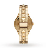 Buy Shop Michael Kors Runway Mercer Crystals Gold Dial Gold Steel Strap Watch For Women - MK6714 USA Online