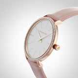 Buy Shop Michael Kors Pyper Analog White Dial Pink Leather Strap Watch For Women - MK2803 USA Online