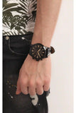 Buy Shop Fossil Goodwin Chronograph Black Dial Black Leather Strap Watch for Men - FS5585 USA Online