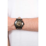 Buy Shop Fossil Townsman Automatic Black Dial Brown Leather Strap Watch for Men - ME3155 USA Online