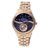 Buy Shop Michael Kors Lauryn Blue Dial Rose Gold Steel Strap Watch for Women - MK3723 USA Online
